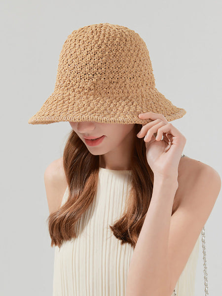 Hat Women Casual Weave Straw Sunproof FashionChic