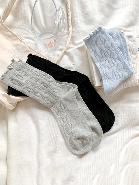 5 Pairs Women Summer Thin Mid-Claf Socks ZZ1007 Ada Fashion