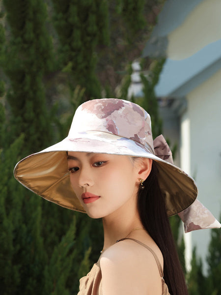 Colorblock Sunproof Bowknot Artsy Women Hat FashionChic