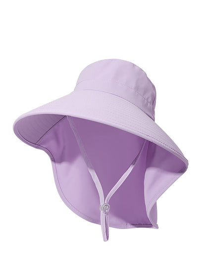 Women Summer Solid Large Brim Neck Guard Sunproof Hat WE1005 Ada Fashion