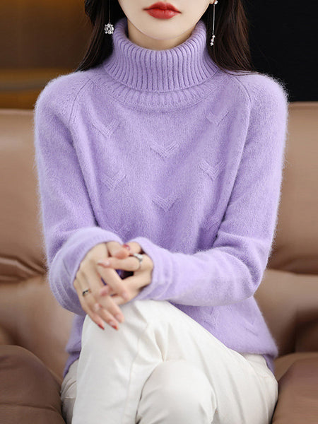 Women Autumn Turtleneck Wool Warm Knit Sweater AX1032 Genistyle Shop
