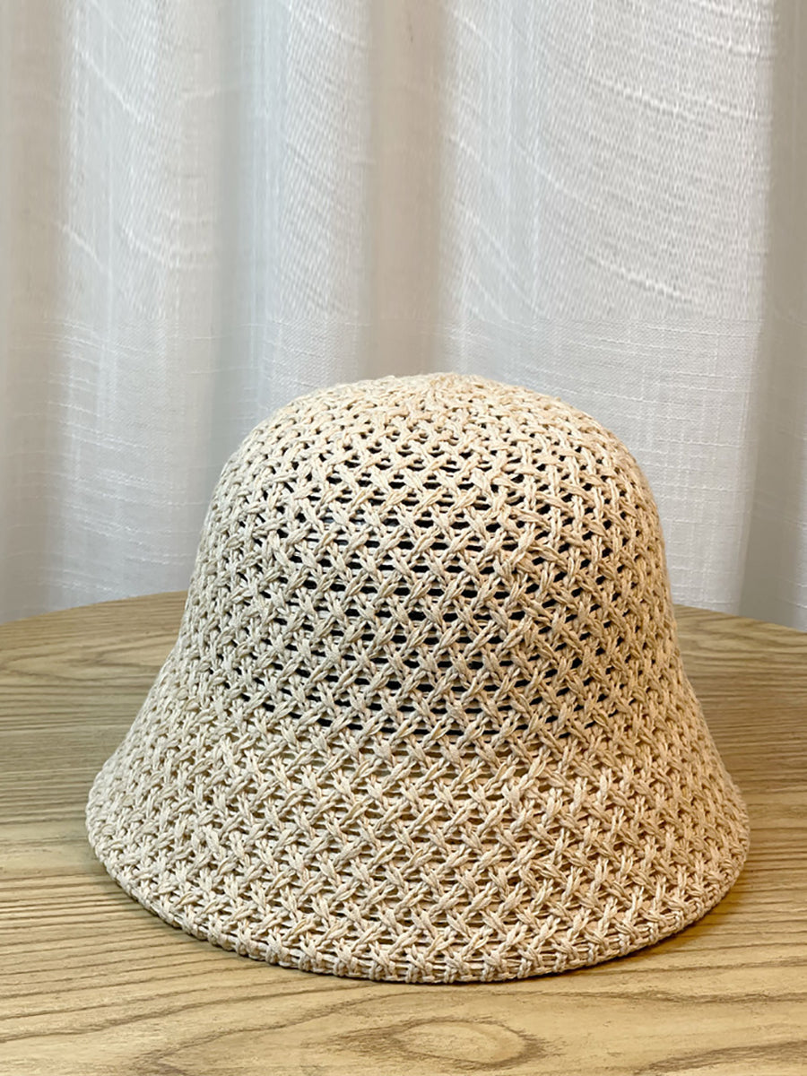 Women Summer Solid Weaven Bucket Hat WE1004 Ada Fashion