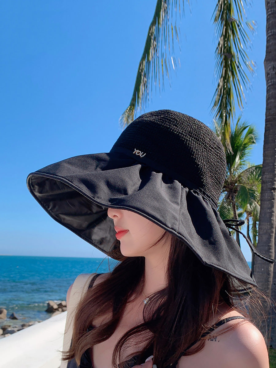 Women Summer Fashion Spliced Solid Sunproof Hat CC011 YWBG