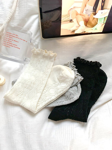 5 Pairs Women Summer Thin Mid-Claf Socks ZZ1007 Ada Fashion