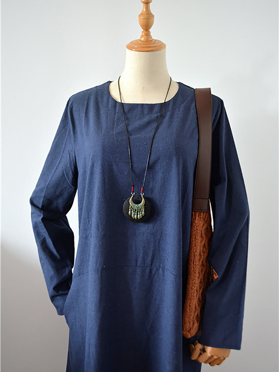 Women Ethnic Alloy Tassel Wooden Sweater Necklace KL1040 Ada Fashion