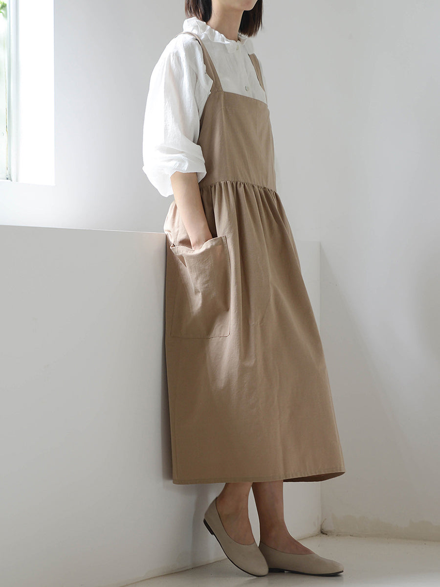 Women Casual Solid Waterproof Cotton Apron SC1013 Ada Fashion