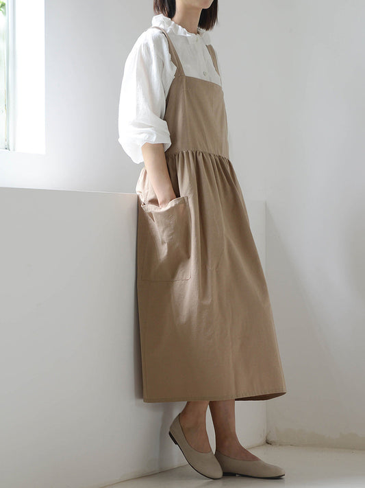 Women Casual Solid Waterproof Cotton Apron SC1013 Ada Fashion