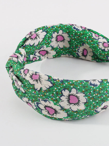 Women Artsy Floral Print Knot Hair Band KL1013 Ada Fashion