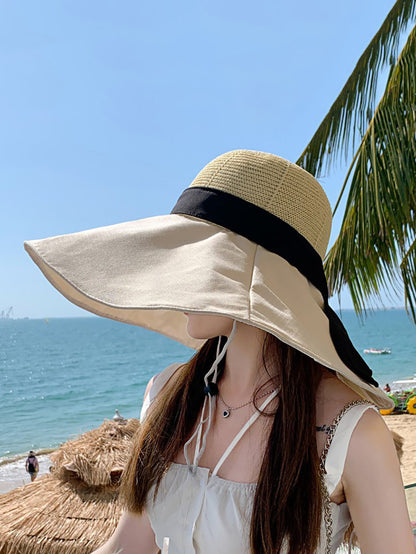 Women Casual Solid Large Brim Sunproof Hat XX1005 Ada Fashion