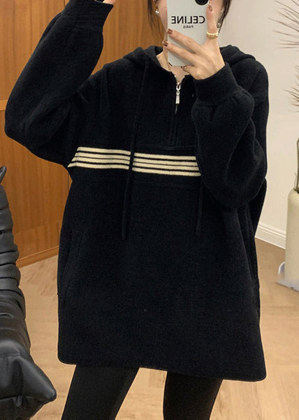 Women Apricot Hooded Zippered Pockets Sweatshirt Fall QX031 shopify