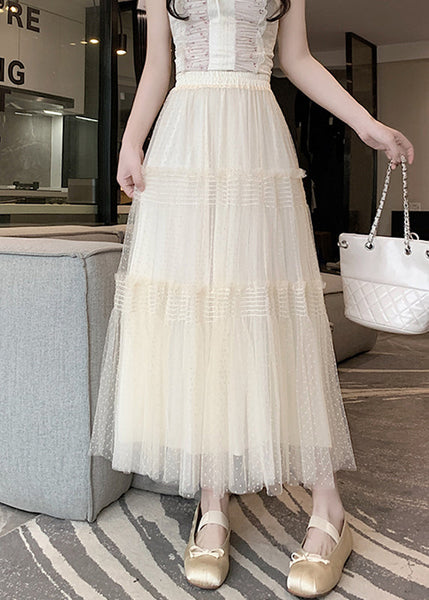 Women Black Ruffled Patchwork Elastic Waist Tulle Skirt Summer TT1006 shopify