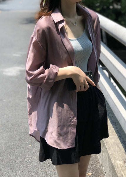 Original Design Blue Peter Pan Collar Lace Up Cotton Shirts Fall QC019 shopify