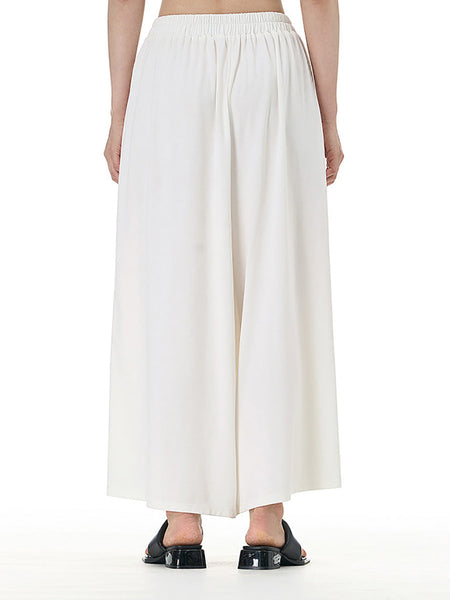 Women Summer Casual Solid Wide-leg Loose Pants FD050 BUYKUD