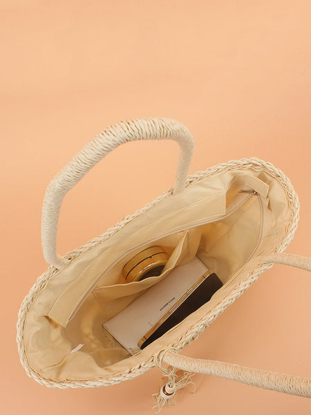 Weave Fashion Commuter Bag Straw Shoulder FashionChic