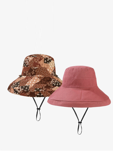 Women Casual Summer Solid Reversible Wearing Collapsible Hat LL005 BUYKUD