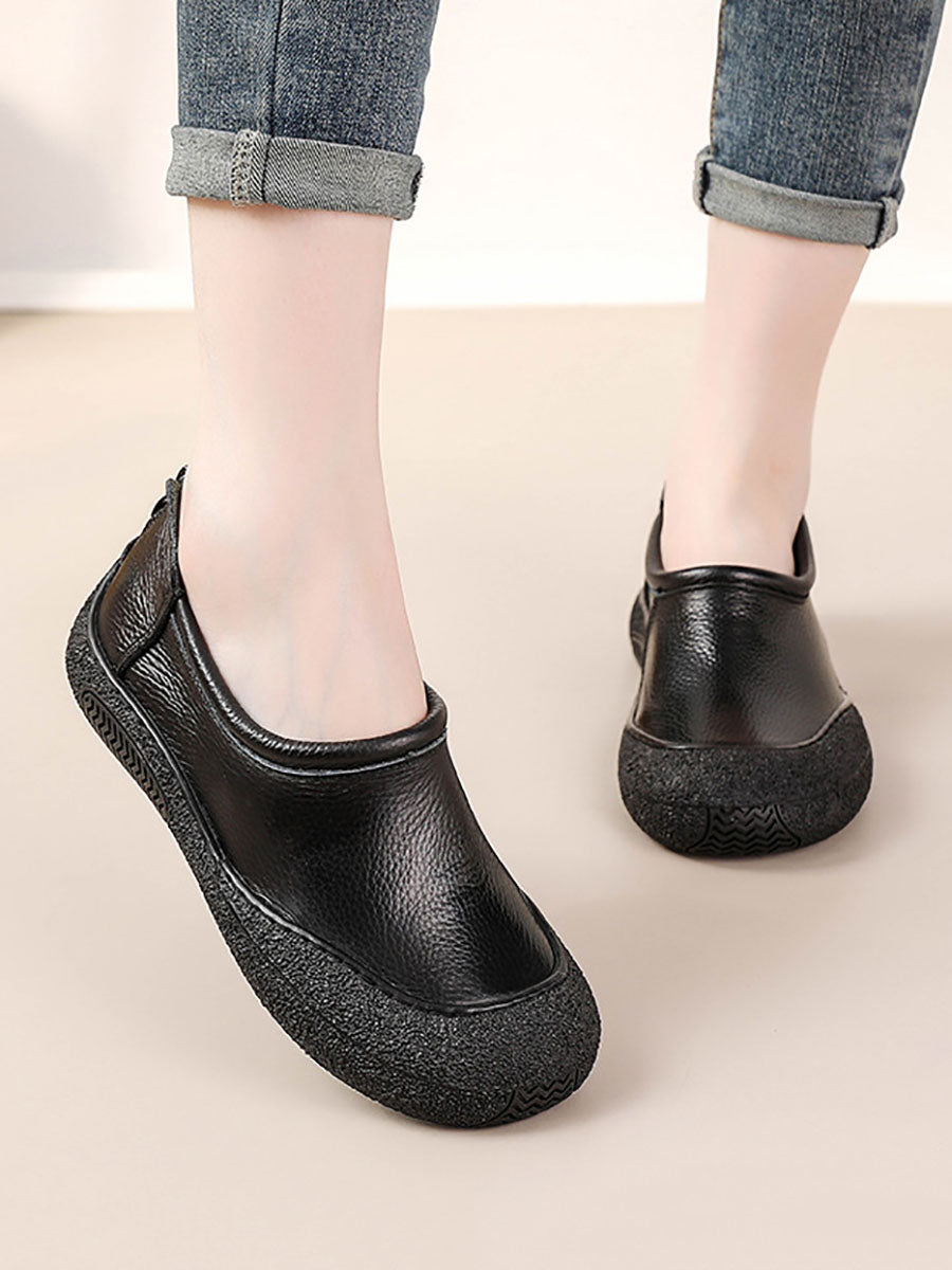 Women Autumn Casual Soft Leather Flat Shoes AS1007 BC