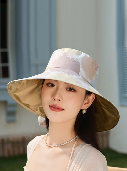 Colorblock Sunproof Bowknot Artsy Women Hat FashionChic