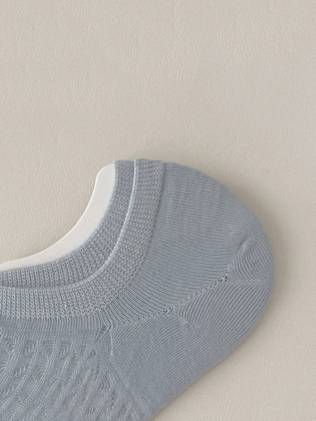 5 Pairs Women Summer Solid Cotton Short Socks RR1008 BUYKUD