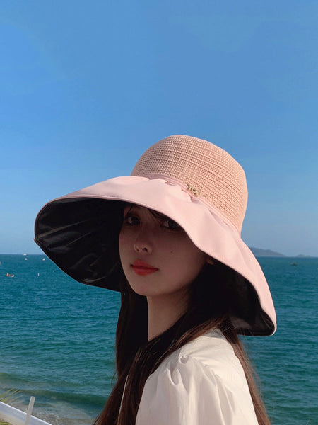 Women Summer Fashion Spliced Solid Sunproof Hat CC011 YWBG