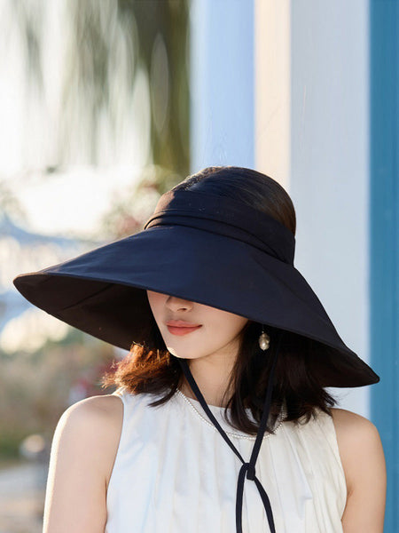 Sunproof Large Brim Women Stripe Hat Casual FashionChic