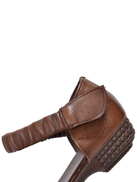 Women Summer Solid Artsy Leather Low-Heel Shoes UI1021 Ada Fashion