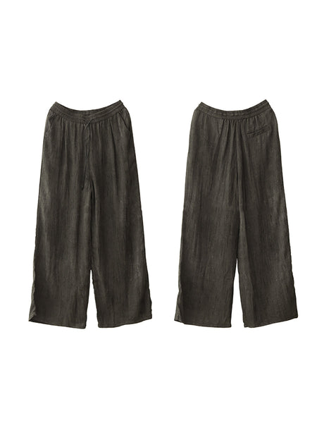 Women Summer Casual Solid Straight Linen Pants OP1055 ZMMM