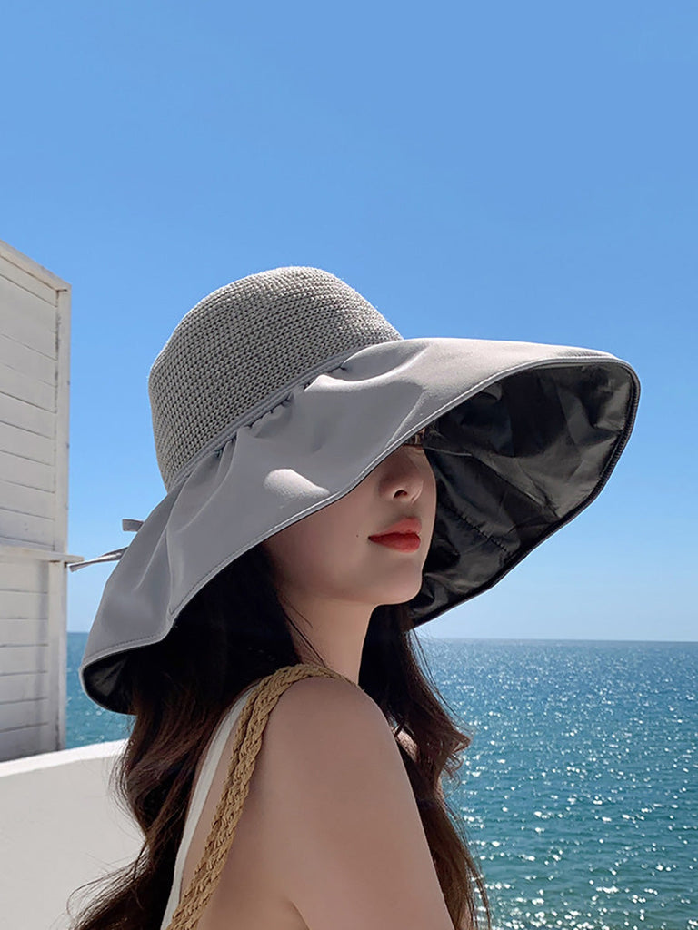 Women Summer Fashion Spliced Solid Sunproof Hat CC011 YWBG