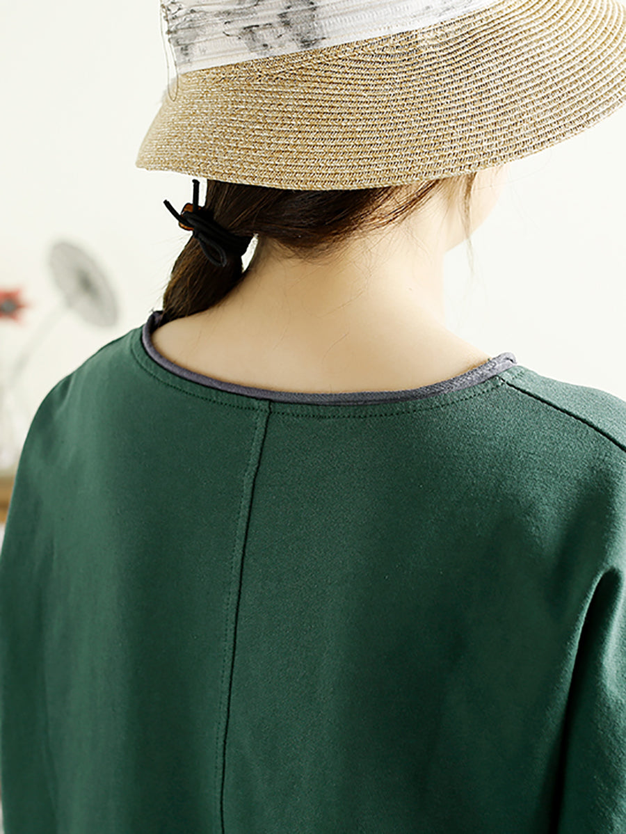 Women Summer Casual Cat Fish Spliced Cotton Shirt CV1038 Ada Fashion