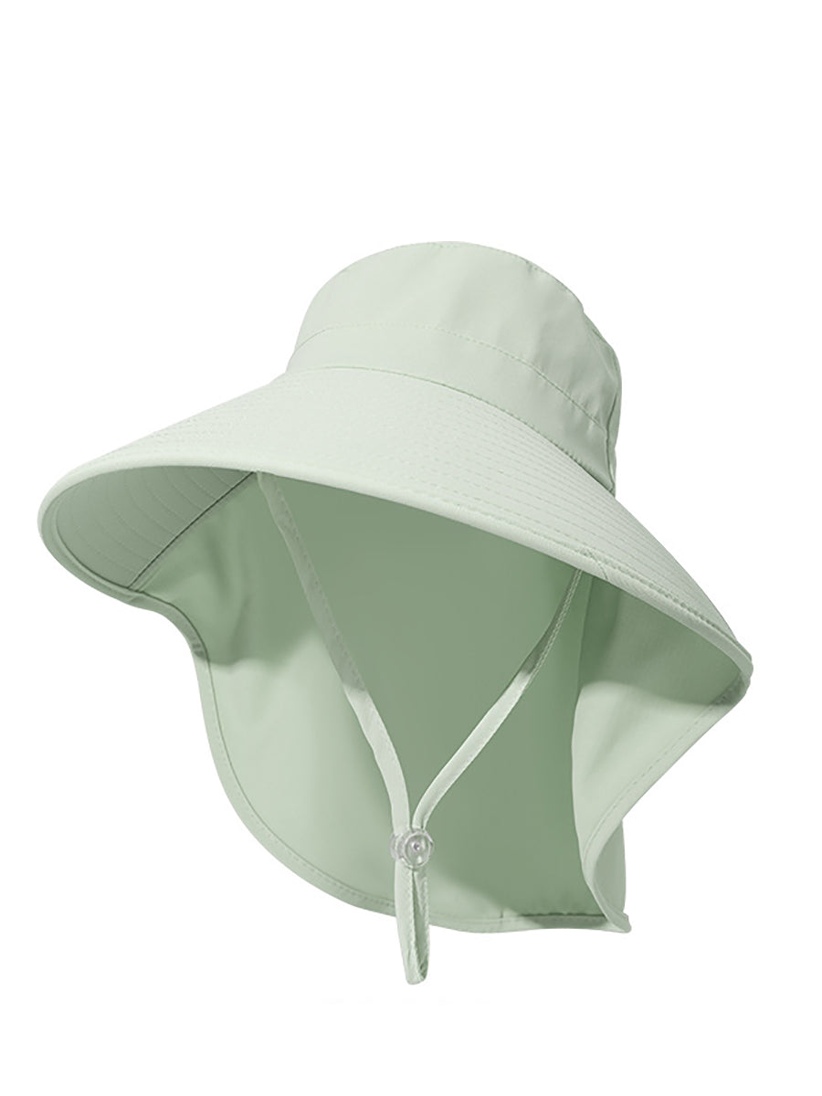 Women Summer Solid Large Brim Neck Guard Sunproof Hat WE1005 Ada Fashion