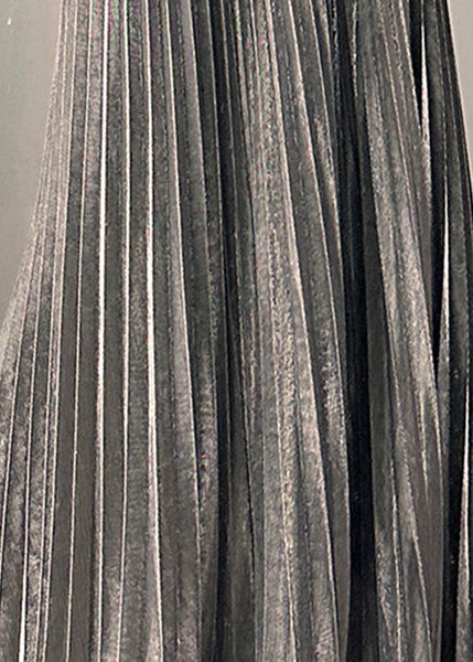 Elastic Casual Silvery Spring A Waist Line Skirt FashionChic