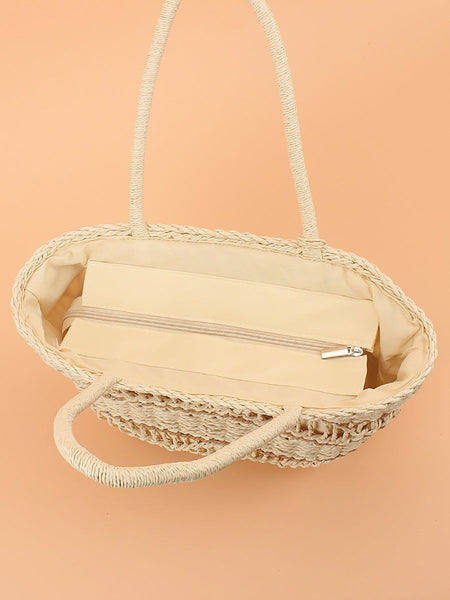 Weave Fashion Commuter Bag Straw Shoulder FashionChic