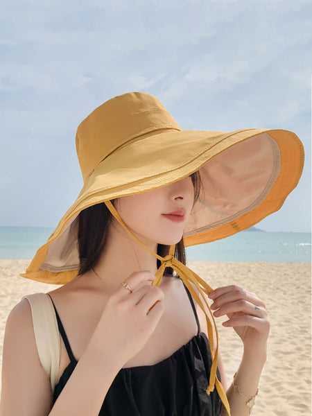 Wearing Brim Women Large Casual Hat Dual-side Sunproof FashionChic