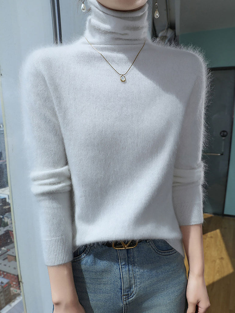 Women Autumn Turtleneck Wool Soft Warm Knit Sweater AV1029 Genistyle Shop