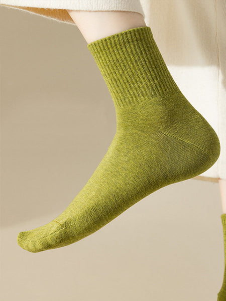 6 Pairs Women Casual Solid 100%Cotton Socks FD056 JIEX