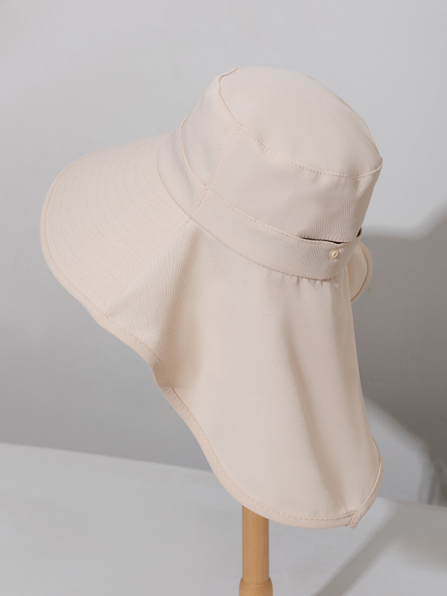 Women Summer Solid Large Brim Neck Guard Sunproof Hat WE1005 Ada Fashion