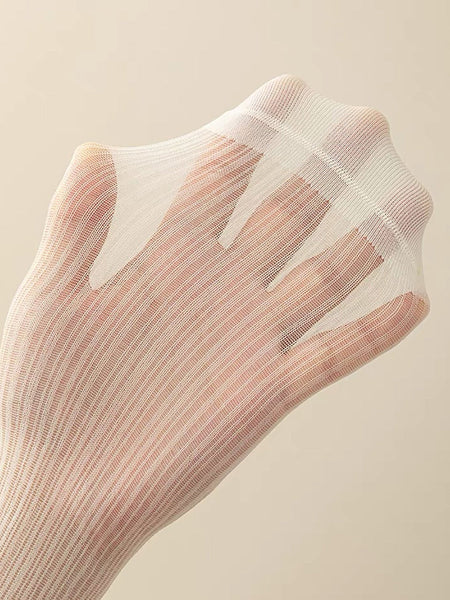 7 Pairs Women Summer Solid Thin Socks II1016 BUYKUD