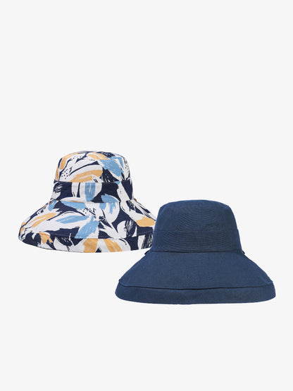 Hat Summer Sunproof Dual-side Flower Women Wearing FashionChic