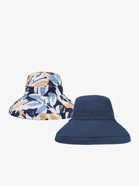 Hat Summer Sunproof Dual-side Flower Women Wearing FashionChic
