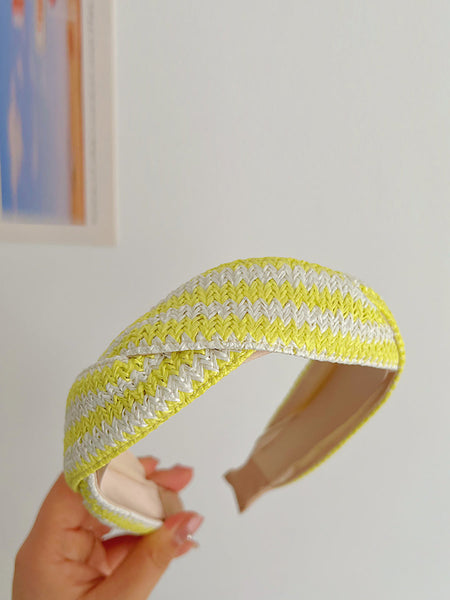 4 Pieces Set Women Artsy Colorblock Knitted Cross Hair Band BN1010 Ada Fashion