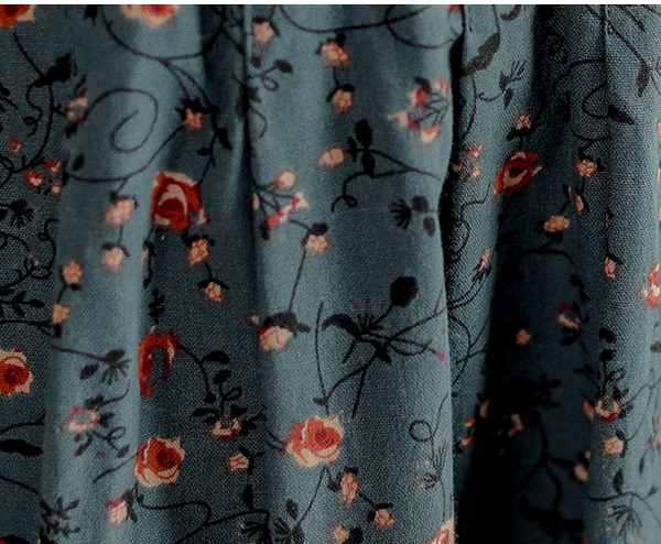 Retro Literary Floral Mid-Length Skirt OP1026 LPP