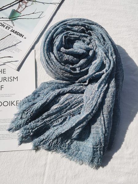 Winter Artsy Pure Color Fold Shawl Scarf AX1012 Genistyle Shop