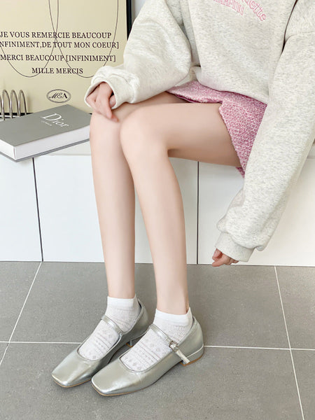 5 Pairs Women Summer Artsy Jacquard Cotton Short Socks CX018 BUYKUD