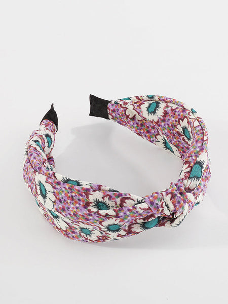 Women Artsy Floral Print Knot Hair Band KL1013 Ada Fashion