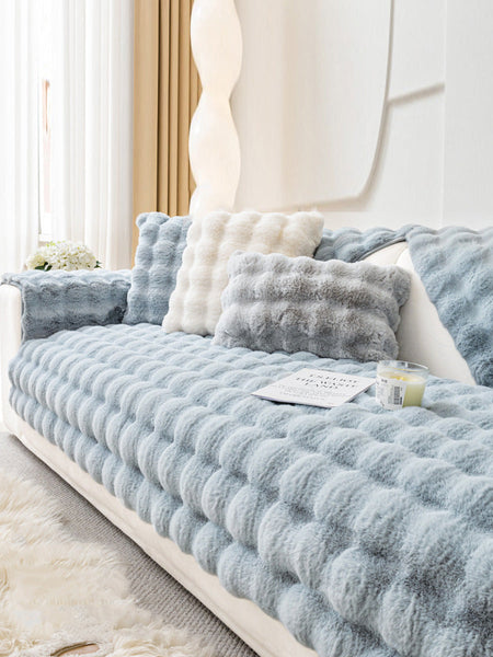 Winter Warm Solid Soft Fleece Casual Thick Soft Cushion BA1032 Genistyle Shop