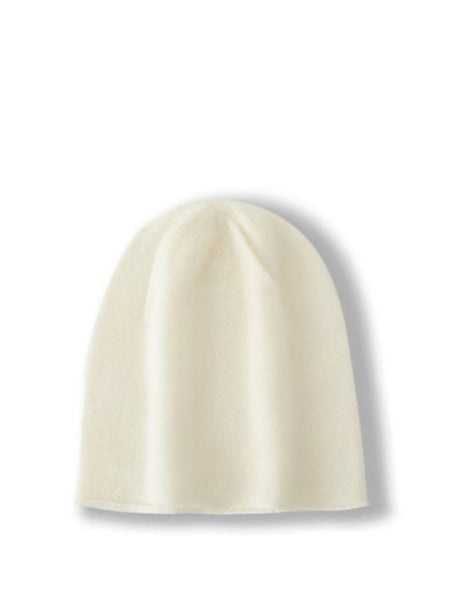Women Casual Solid Hemming 100%Cashmere Knit Hat BA1068 Genistyle Shop