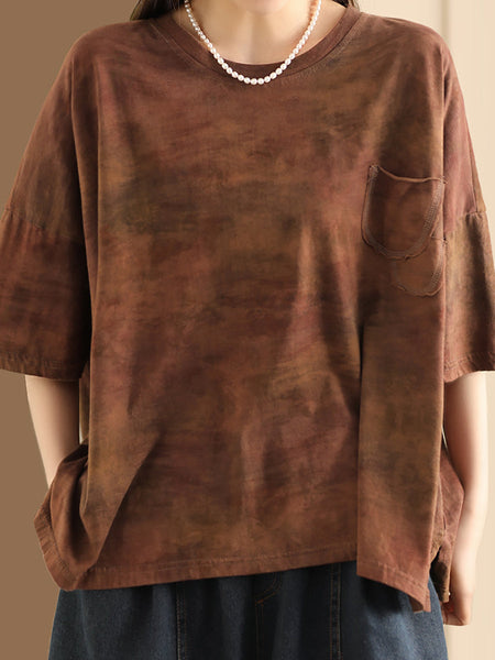 Women Casual Summer Print Loose Cotton Shirt XX1008 Ada Fashion