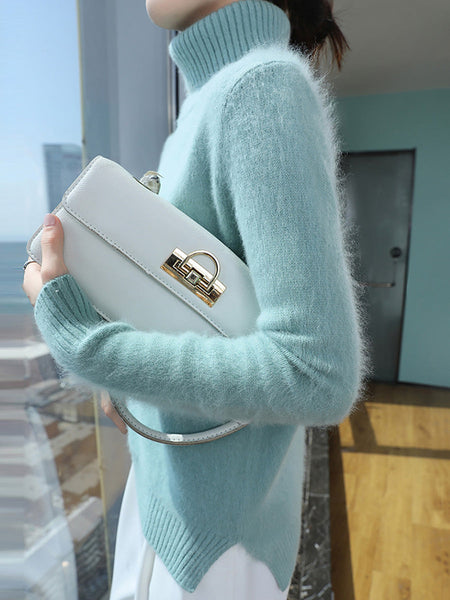 Women Autumn Turtleneck Soft Wool Solid Sweater BA1038 Genistyle Shop