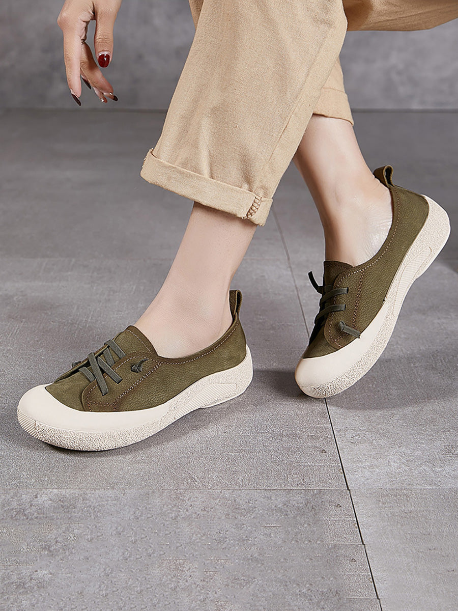 Casual Genuine Leather Flat Women Summer Shoes FashionChic