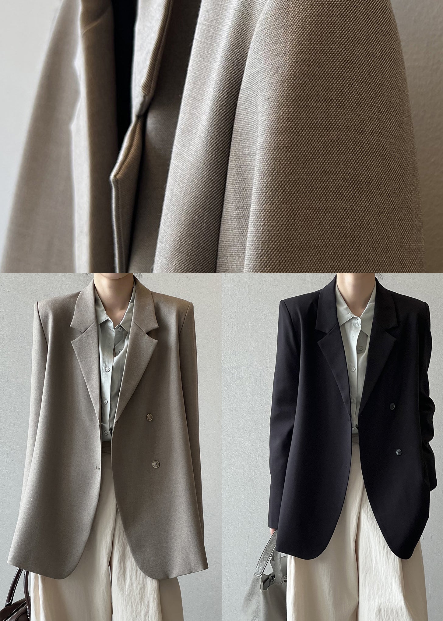 Italian Grey Coffee Notched Pockets Suit Coat Autumn WD012 HS-CTS241103