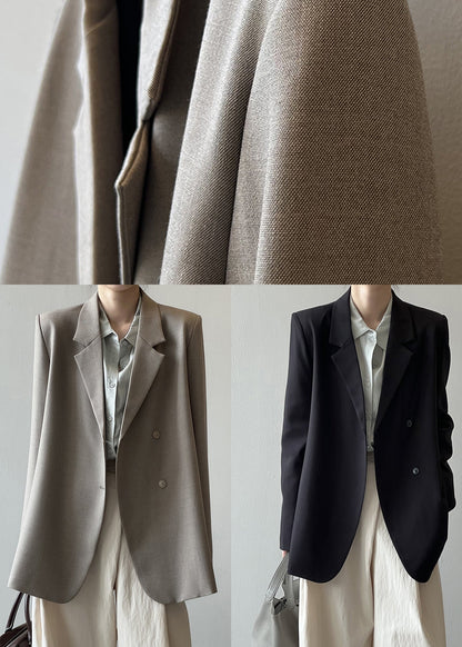 Italian Grey Coffee Notched Pockets Suit Coat Autumn WD012 HS-CTS241103